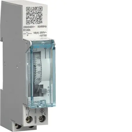 Daily time switch 1 channel, 1 module with reserve