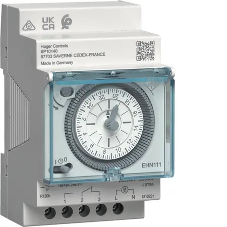 Daily time switch 1 channel, 3 modules with reserve