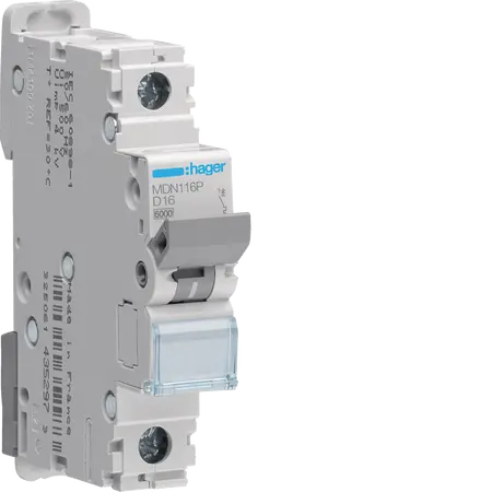 MCB 1P 6kA D-16A 1M