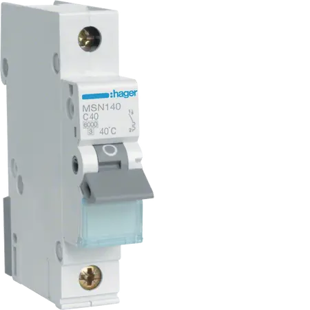MCB 1P 6kA C-40A 1M