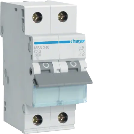 MCB 2P 6kA C-40A 2M