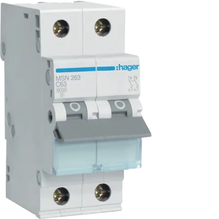 MCB 2P 6kA C-63A 2M