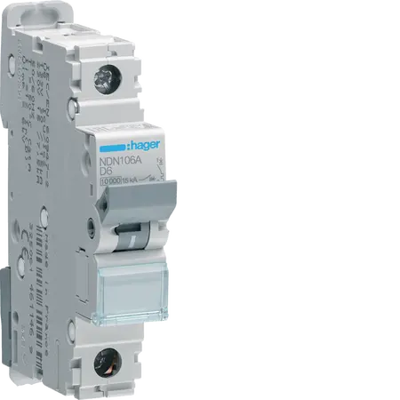MCB 1P 10kA/15kA D-6A 1M