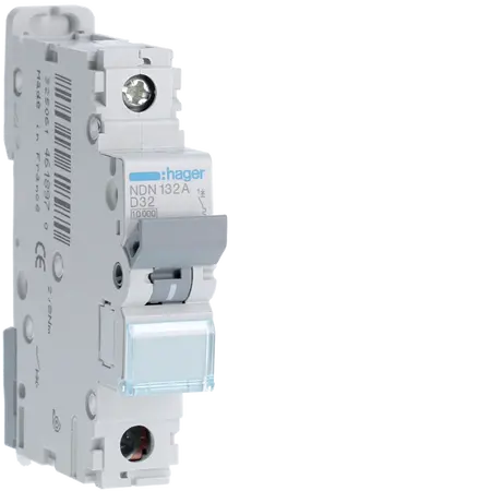 MCB 1P 10kA/15kA D-32A 1M
