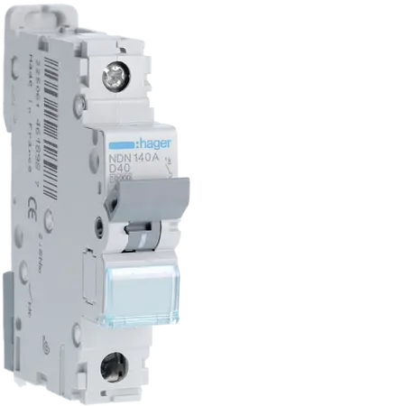 MCB 1P 10kA/15kA D-40A 1M