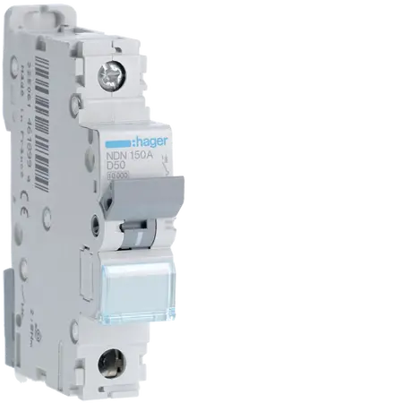 MCB 1P 10kA/15kA D-50A 1M