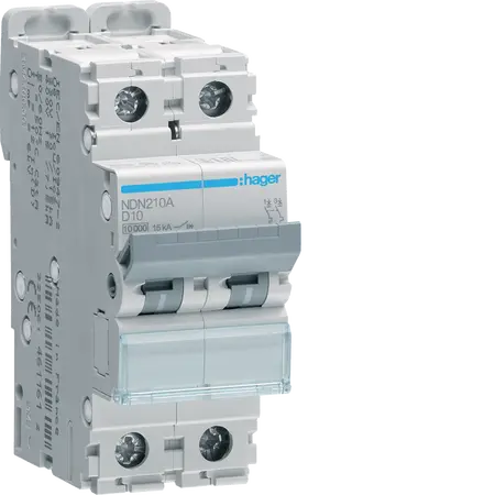 MCB 2P 10kA/15kA D-10A 2M