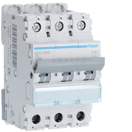MCB 3P 10kA/15kA D-6A 3M