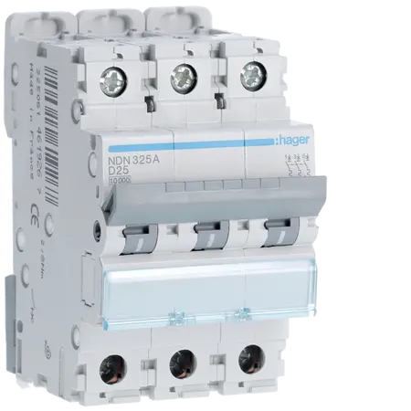 MCB 3P 10kA/15kA D-25A 3M