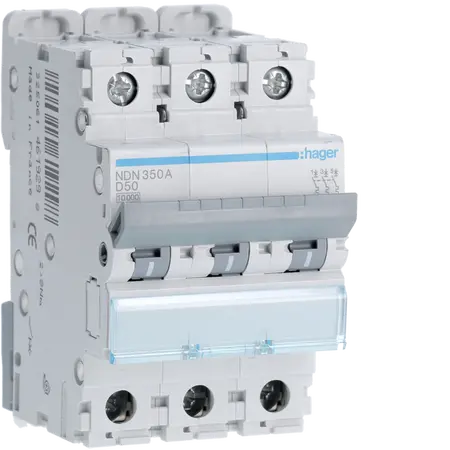 MCB 3P 10kA/15kA D-50A 3M