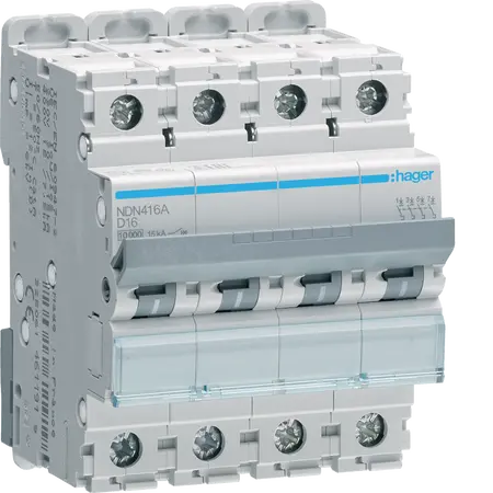 MCB 4P 10kA/15kA D-16A 4M