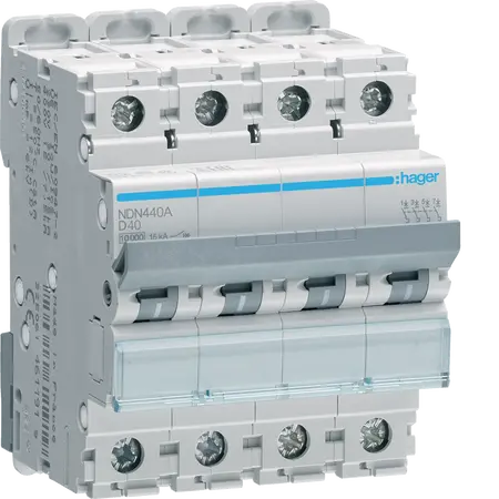 MCB 4P 10kA/15kA D-6A 4M