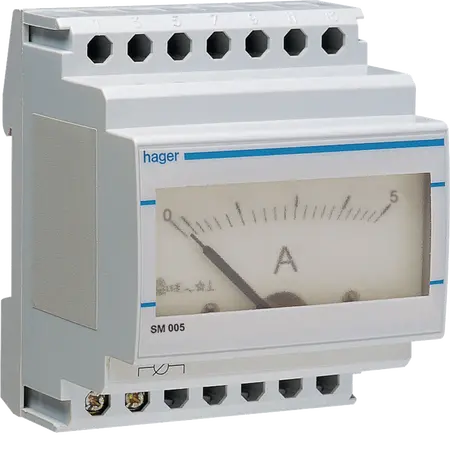 Analogue ammeter 0-5A direct reading