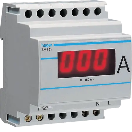 Digital ammeter 0-150A indirect reading