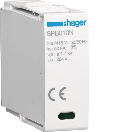 Cartridge N-PE Uc 260V In 20kA Imax 100kA Up 1,5kV