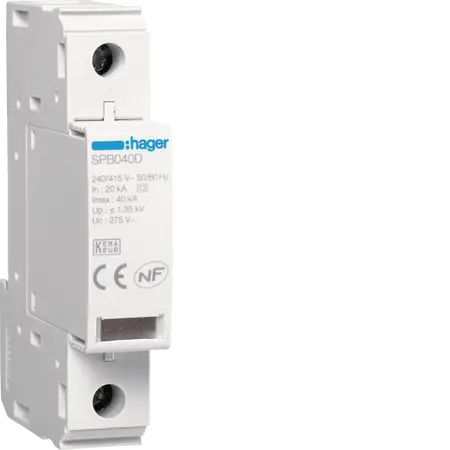 Surge Protection Device 1P T2 TNC Uc 275V In 20kA Imax 40kA