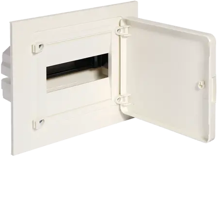 Small distributor,golf,flush,1row,8M,IP40,MS-terminal,ANZ,N+PE,white door