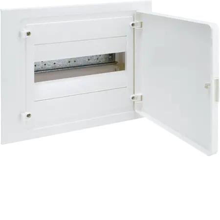 Small distributor,golf,flush,1row,12M,IP40,QC-terminal,N+PE,white door