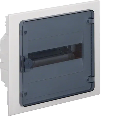Small distributor,golf,flush,1row,12M,IP40,MS-terminal,ANZ,N+PE,transparent door