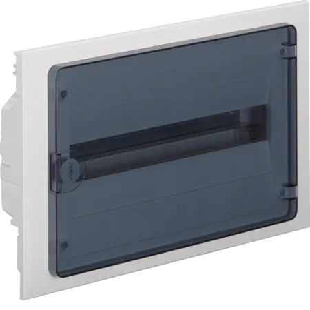 Small distributor,golf,flush,1row,18M,IP40,MS-terminal,ANZ,N+PE,transparent door
