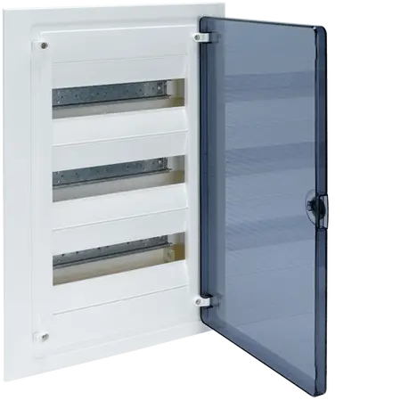 Small distributor,golf,flush,3row,36M,IP40,MS-terminal,ANZ,N+PE,transparent door