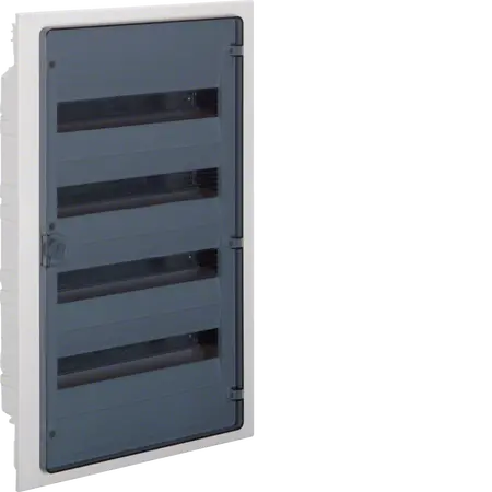 Small distributor,golf,flush,4row,IP40,72M,MS-terminal,ANZ,N+PE,transparent door