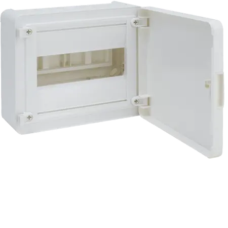 Small distributor,golf,surface,1row,IP40,8M,MS-terminal,ANZ,N+PE,white door