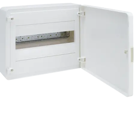 Small distributor,golf,surface,1row,IP40,12M,MS-terminal,ANZ,N+PE,white door
