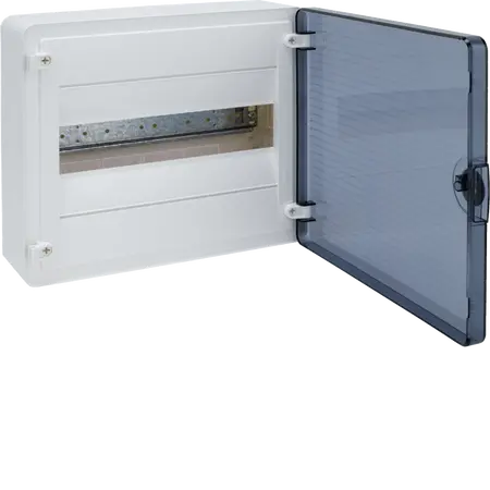Small distributor,golf,surface,1row,IP40,12M,MS-terminal,ANZ,N+PE,transpare door