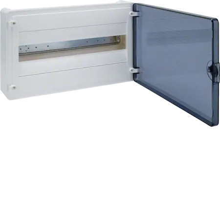 Small distributor,golf,surface,1row,IP40,18M,MS-terminal,ANZ,N+PE,transpare door