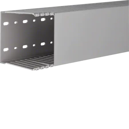 Slotted panel trunking made of PVC DNG 100x100mm stone grey