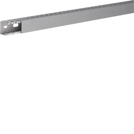 Slotted panel trunking made of PVC DNG 25x25mm stone grey