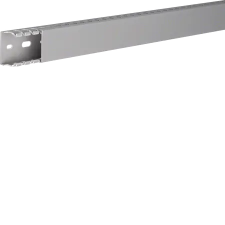 Slotted panel trunking made of PVC DNG 25x37mm stone grey