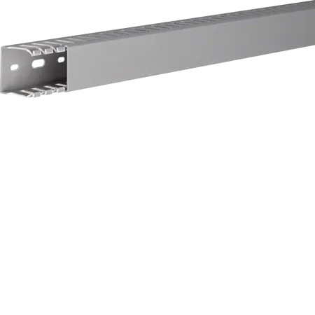 Slotted panel trunking made of PVC DNG 37x37mm stone grey