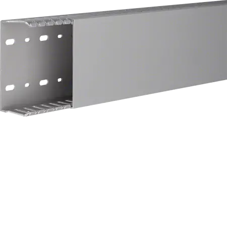 Slotted panel trunking made of PVC DNG 50x100mm stone grey