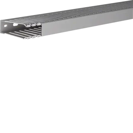 Slotted panel trunking made of PVC DNG 75x25mm stone grey
