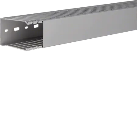 Slotted panel trunking made of PVC DNG 75x50mm stone grey