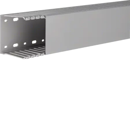 Slotted panel trunking made of PVC DNG 75x75mm stone grey