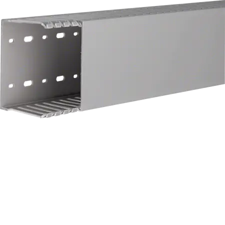 Slotted panel trunking made of PVC DNG 75x100mm stone grey