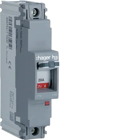 Moulded Case Circuit Breaker h3 x160 TM FIX 1P1D  20A 25kA CTC