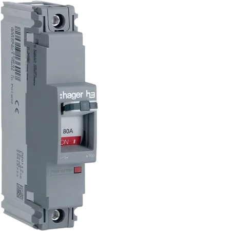 Moulded Case Circuit Breaker h3 x160 TM FIX 1P1D  80A 25kA CTC