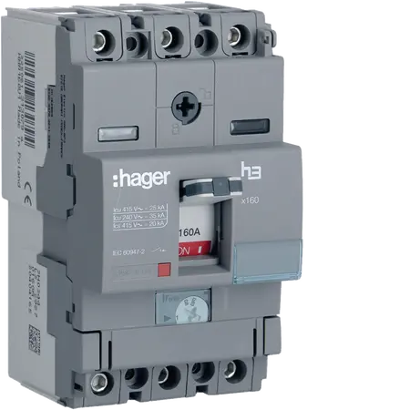 Moulded Case Circuit Breaker h3 x160 TM ADJ 3P3D  160A 25kA CTC