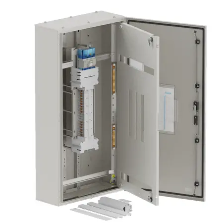 DB, elite, 18/12Pole, 250A Isolator Twin,8 Module, grey, 1200x600x250mm