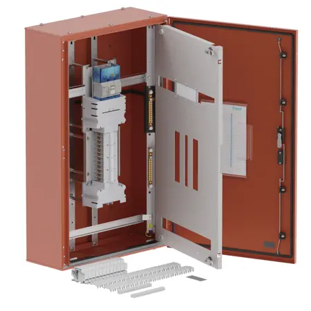 DB, elite, 24Pole,160A Isolator 2x8 Mod+26 Mod,orange,1000x600x250mm