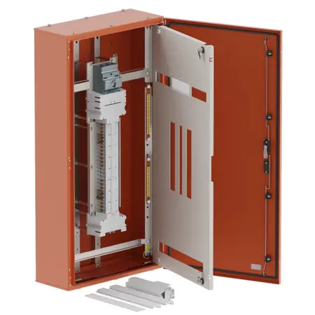 DB, elite, 24/18Pole, 160A MCCB Twin, 8 Modules, orange, 1200x600x250mm