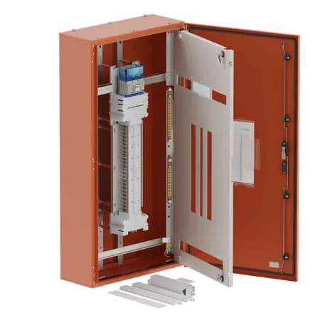 DB, elite, 24/18Pole, 250A Isolator Twin,8 Modules,orange,1200x600x250mm