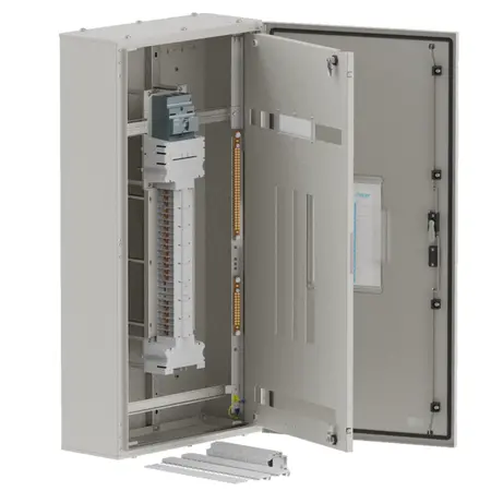 DB, elite, 30/12Pole,200A MCCB Twin, 8 Modules, grey, 1200x600x250mm