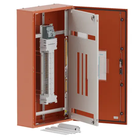 DB, elite, 30/12Pole,200A MCCB Twin, 8 Modules, orange, 1200x600x250mm