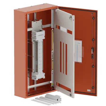 DB, elite, 30/12Pole,250A Direct Twin, 8 Modules, orange, 1200x600x250mm