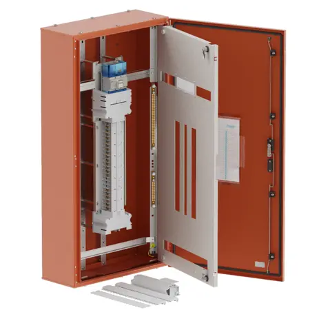 DB, elite, 30/12Pole,250A Isolator Twin, 8 Modules,orange,1200x600x250mm